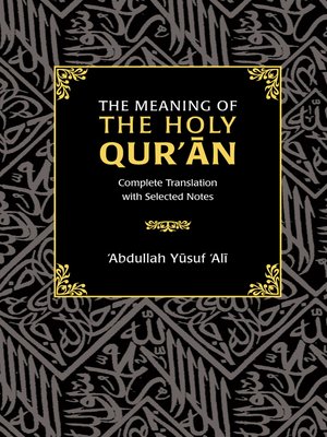 cover image of The Meaning of the Holy Qur'an